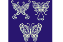 Szablony z motylami i ważkami - Tatuaż z motylem 01