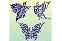 Szablony z motylami i ważkami - Tatuaż z motylem 03