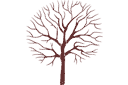 Szablony z drzewami i krzakami - Rozgałęzione drzewo
