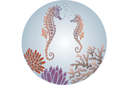 Szablony z morskimi malowidłami - Koniki morskie