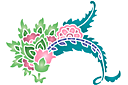Szablony z motywami indiańskimi - Kwiatowy paisley A