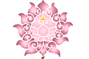 Szablony z kwiatami ogrodowymi i polnymi - Chiński kwiat 1