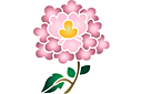 Szablony z kwiatami ogrodowymi i polnymi - Chiński kwiat 5
