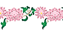Szablony z kwiatami ogrodowymi i polnymi - Gałązka z chryzantemami B