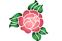 Szablony z ogrodem i dzikimi różami - Róża prymitywna 1A