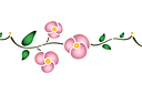 Szablony do bordiur z roślinami - Prymitywne dzikiej róży B