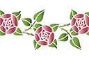 Szablony do bordiur z roślinami - Bordiur z okrągłej róży 4.