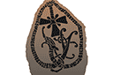 Skandynawskie szablony - Kamień wikingów z krzyżem
