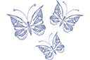 Szablony z motylami i ważkami - Trzy motyle 4