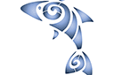 Szablony z abstrakcyjnymi wzorami - Stylowy rekin 3