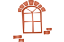 Szablony z punktami orientacyjnymi i budynkami - Stare okno
