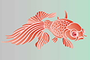 Szablony ze zwierzętami - Orientalna ryba