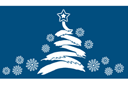 Szablony z motywami świątecznymi - Choinka i płatki śniegu