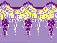 Bordiur z winogron - szablon do dekoracji