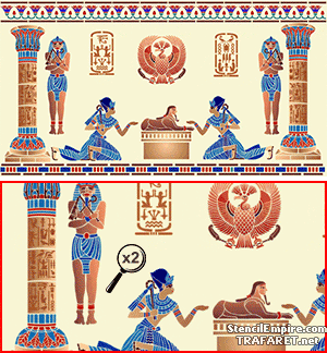 Egipski pokój - szablon do dekoracji