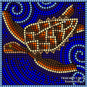 Wielki żółw (mozaika) - szablon do dekoracji