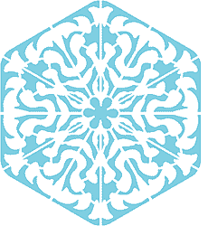 Śnieżynka XII - szablon do dekoracji