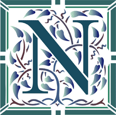 Pierwsza litera N - szablon do dekoracji