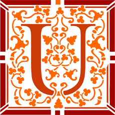 Pierwsza litera U - szablon do dekoracji
