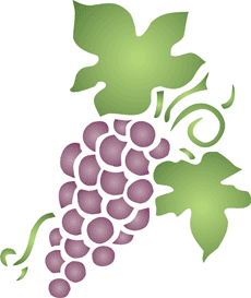 Kiść winogron 2 - szablon do dekoracji