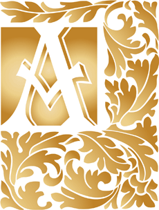 Litera początkowa acanthus - szablon do dekoracji