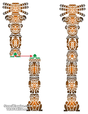 Słup totemowy (Szablony z motywami staroamerykańskimi)