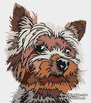 Yorkshire Terrier - szablon do dekoracji