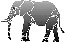 Słoń (Szablony ze zwierzętami)