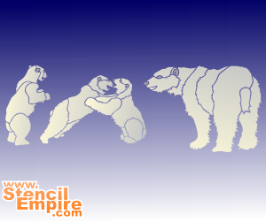 Niedźwiedzie polarne (Szablony ze zwierzętami)