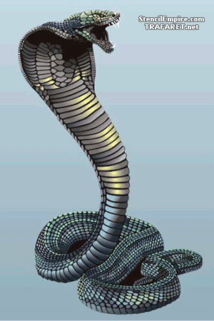 Wielka wściekła kobra - szablon do dekoracji