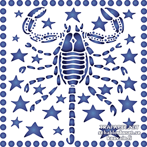 Skorpion secesyjny - szablon do dekoracji