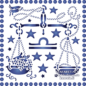 Libra secesyjna - szablon do dekoracji