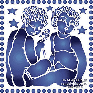 Gemini secesja - szablon do dekoracji