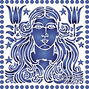 Virgo secesyjne - szablon do dekoracji