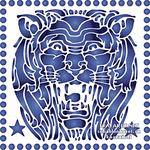 Leo secesyjny - szablon do dekoracji