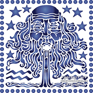 Aquarius secesyjny - szablon do dekoracji