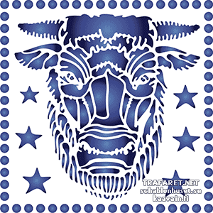 Taurus secesyjny - szablon do dekoracji