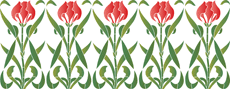 Tulipany secesyjne - szablon do dekoracji