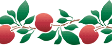 Jabłkowy bordiur 2 - szablon do dekoracji