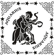 Aquarius w ramie - szablon do dekoracji