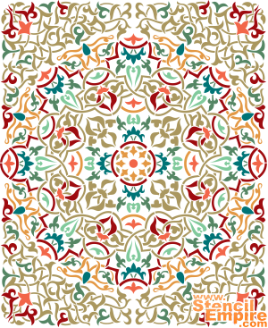 Dywan arabeskowy - szablon do dekoracji