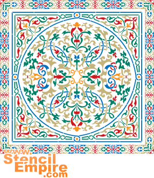 Dywan arabeskowy 2 - szablon do dekoracji