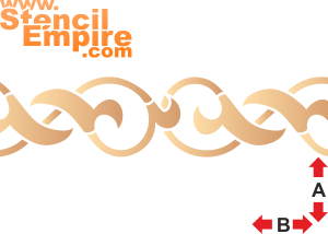 Arabeskowy łańcuszek - szablon do dekoracji