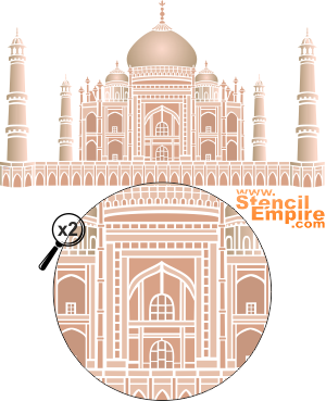 Taj Mahal - szablon do dekoracji