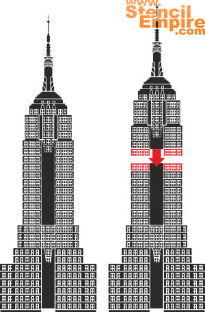 Empire State Building - szablon do dekoracji