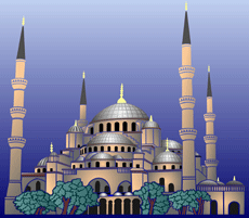 Błękitny Meczet (Szablony z punktami orientacyjnymi i budynkami)