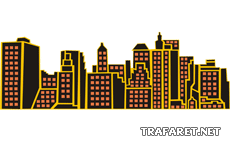 Panorama Manhattanu 2 - szablon do dekoracji