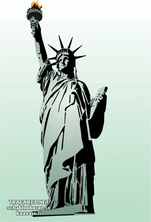 Statua Wolności - szablon do dekoracji