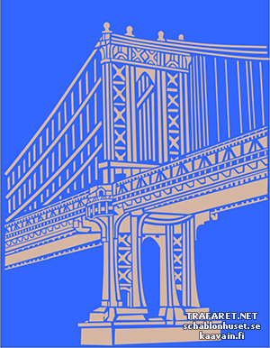 Most na Manhattanie - szablon do dekoracji