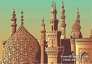 Minarety Kairu - szablon do dekoracji